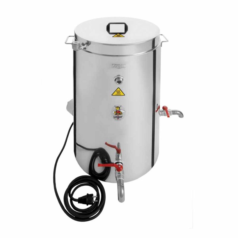 Clarificateur-stérilisateur de cire Logar 75 l, triple paroi avec isolation, 3 kW (Art. n° 3319)