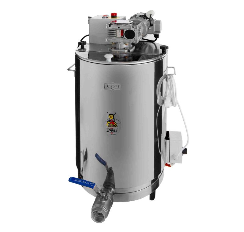 Appareil d'agitation et de mélange pour miel Logar 100 kg avec chauffage et isolation