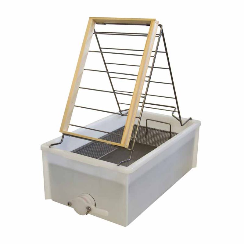 Bac de désoperculation PVC avec fond passoire (modèle de table) – appareil de désoperculation