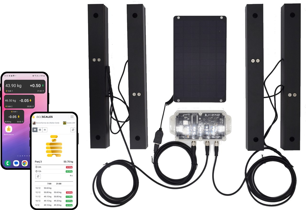 Picture of Bienenstockwaage zum Monitoring von zwei Bienenstöcken + GPS und Diebstahlalarm, 4G NB-IoT  – Aktion: 4 Jahre Jahresabo (je 99,00 EUR) gratis